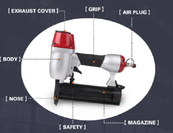 Pneumatic Finish Nail Gun View 2