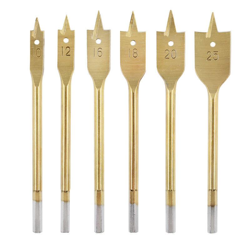 Professional Heavy-Duty 6-35mm Flat Wood Spade Drill Bit with Hex Shank for Woodworking Professional Drill Bits