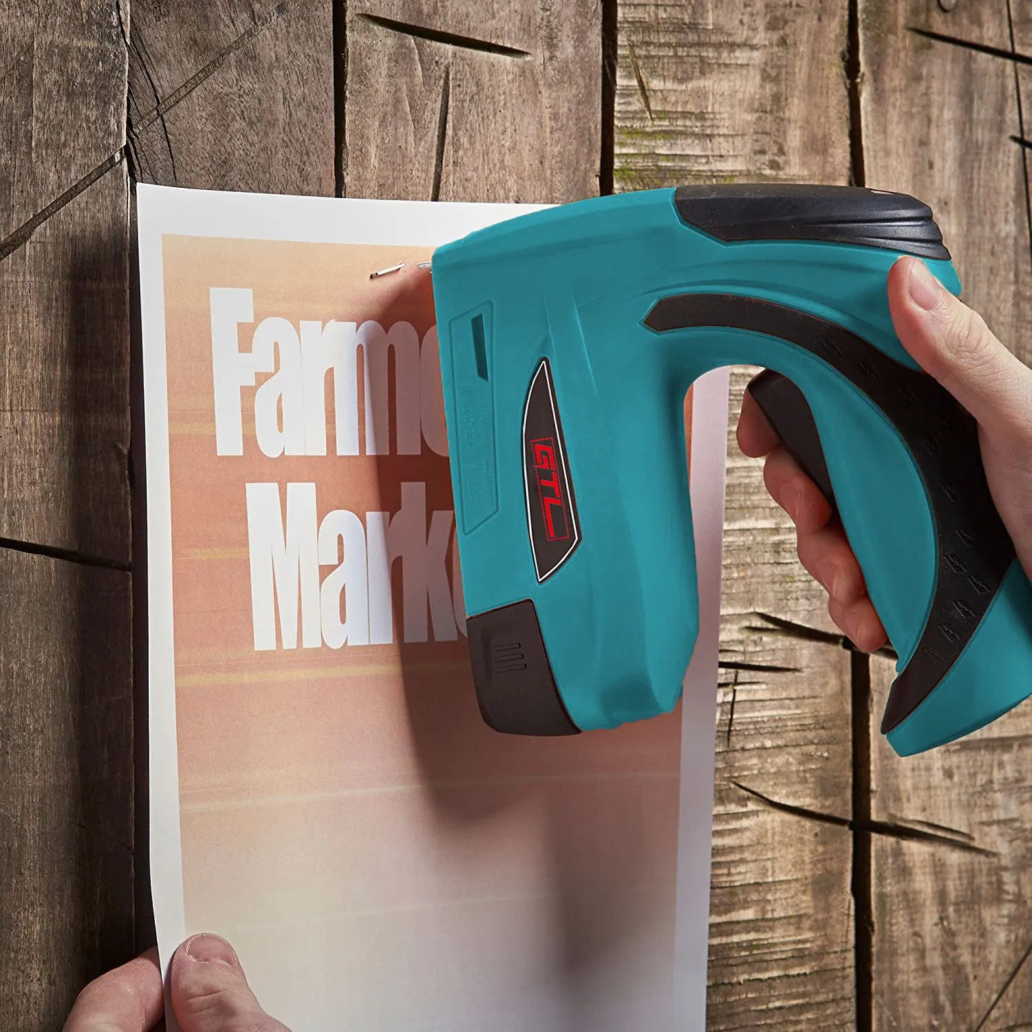 2-in-1 Cordless Electric Staple Gun/Stapler/Tacker/Staple &amp; Nail Gun for Upholstery, Fabrics, Textiles &Thin Wood Includes 1000 Nails &amp; 1000 Staples (CDSG002-A)