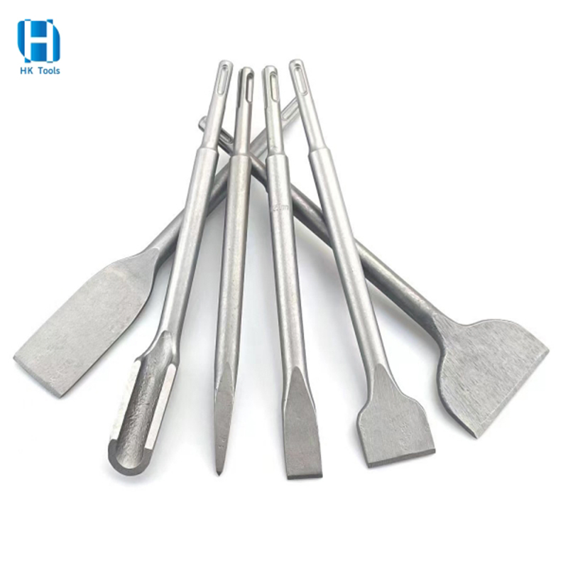 Sand Blasted Rotary Hammer Flat Point Spade SDS Plus Shank Chisel for Breaking Concrete Stone Tile Wall