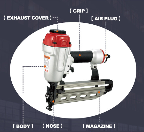 16gauge Pneumatic Finish Nail Gun Air Brad Nailer T64
