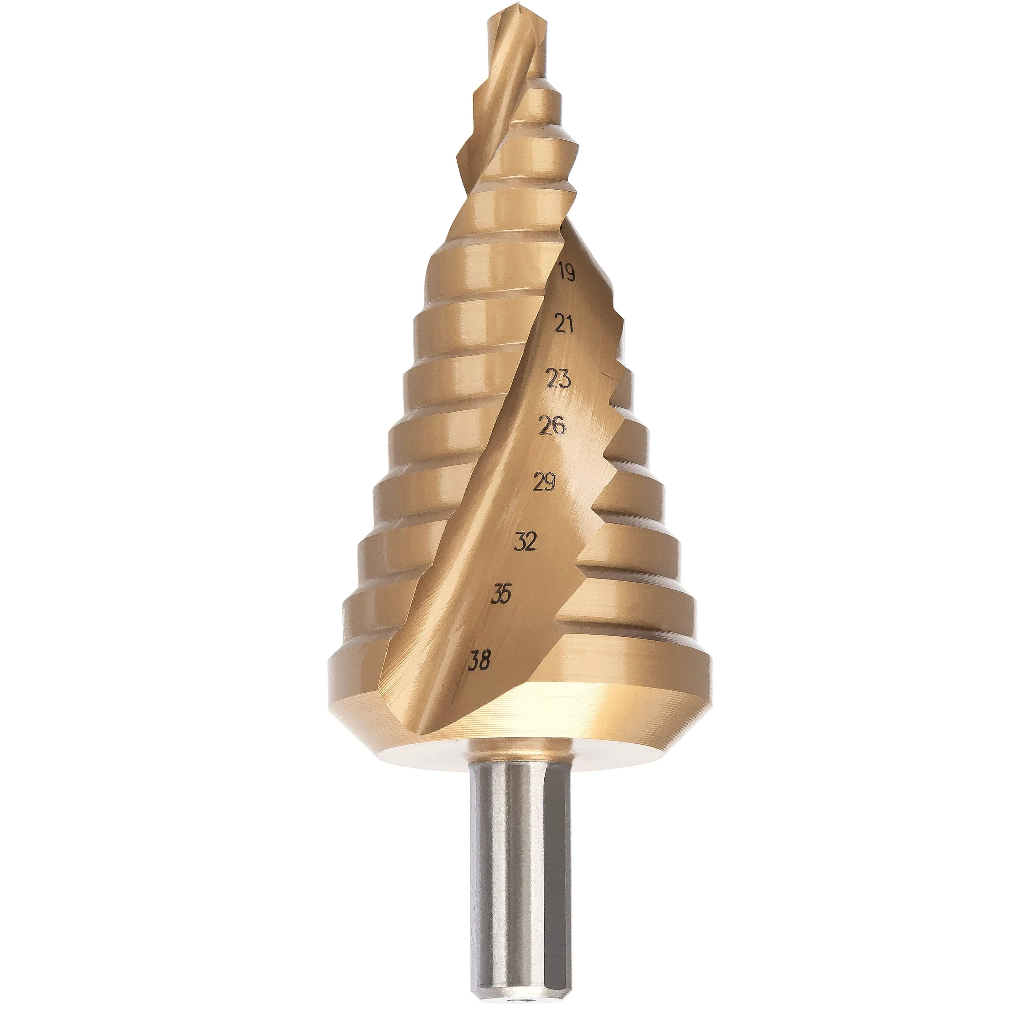 3PCC Step Drill Spiral Flute HSS M2 Step Drill Bit for Metal Drilling with Metric Round Shank