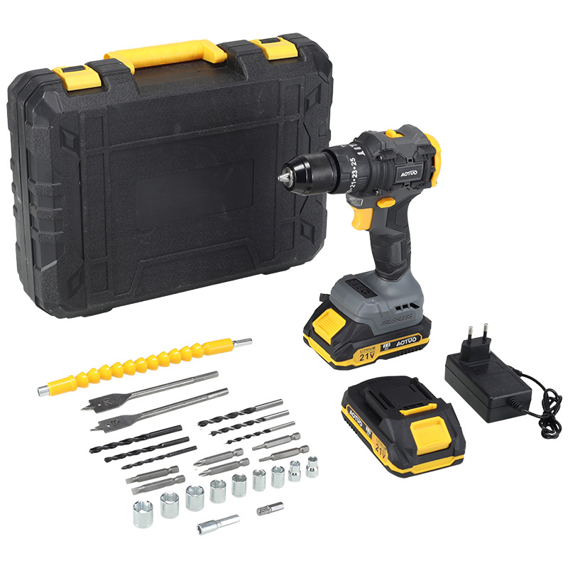 Antauto Brushless 21V Lithium Ion Cordless Impact Drill Power Tool