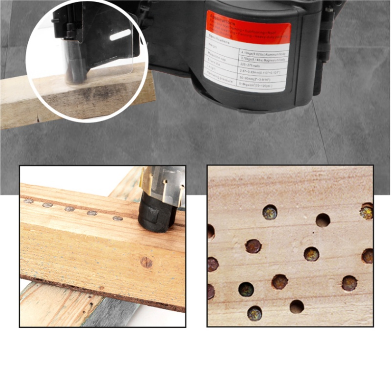 Cn90 Pneumatic Siding Nail Gun, Air Coil Nailer with Rapid Shooting Engine for Pallet, Crating, Wooden Case.