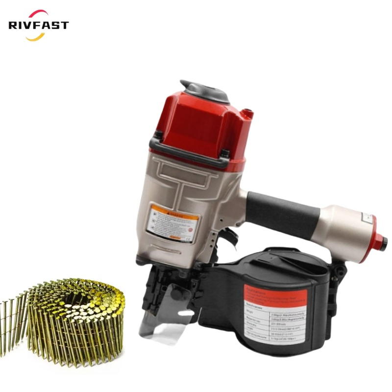 Cn90 Pneumatic Siding Nail Gun, Air Coil Nailer with Rapid Shooting Engine for Pallet, Crating, Wooden Case.