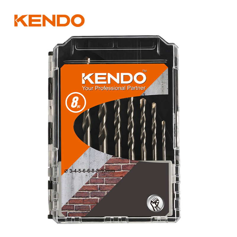 Kendo 8PC Metric Masonry Drill Bit Set Sand Blasting Finish Drilling Bit Unique Design of Family Looking