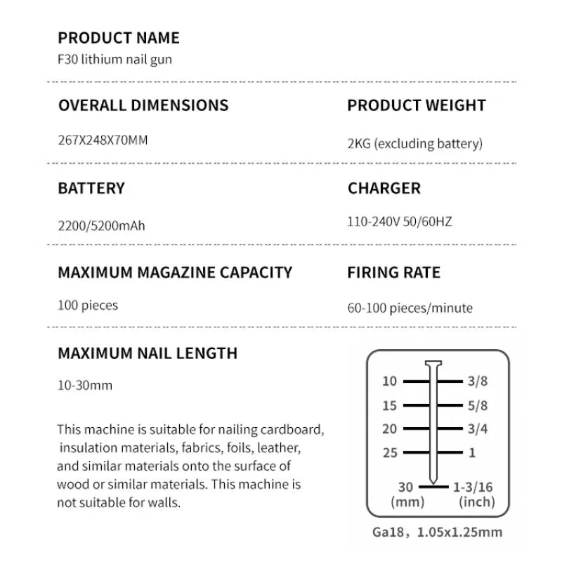 F30 Electric Nail Gun 7