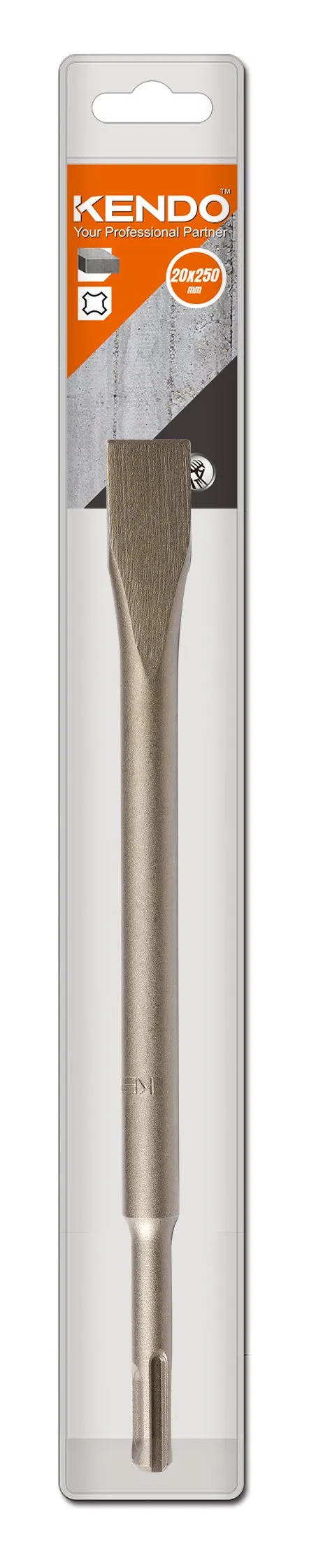 Kendo SDS-Plus Flat Chisel with Drop Forged Working Head for High Resistance
