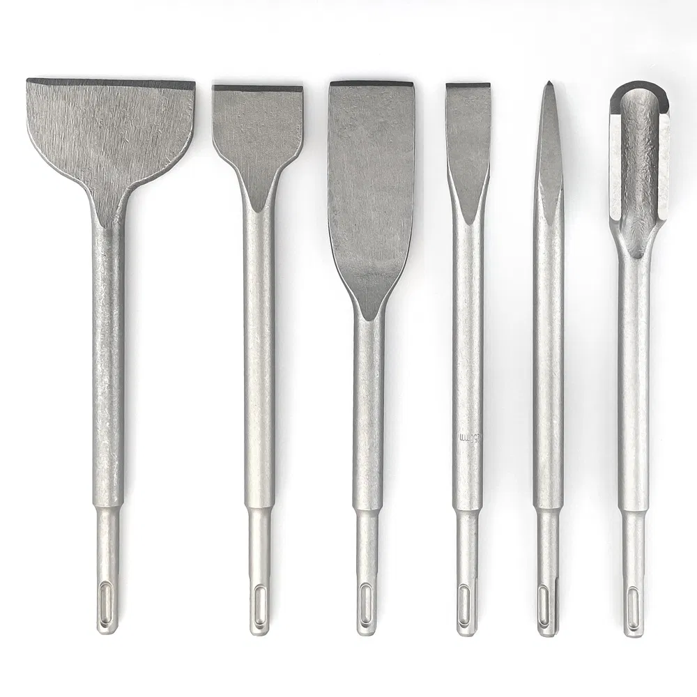 Sand Blasted Rotary Hammer Flat Point Spade SDS Plus Shank Chisel for Breaking Concrete Stone Tile Wall