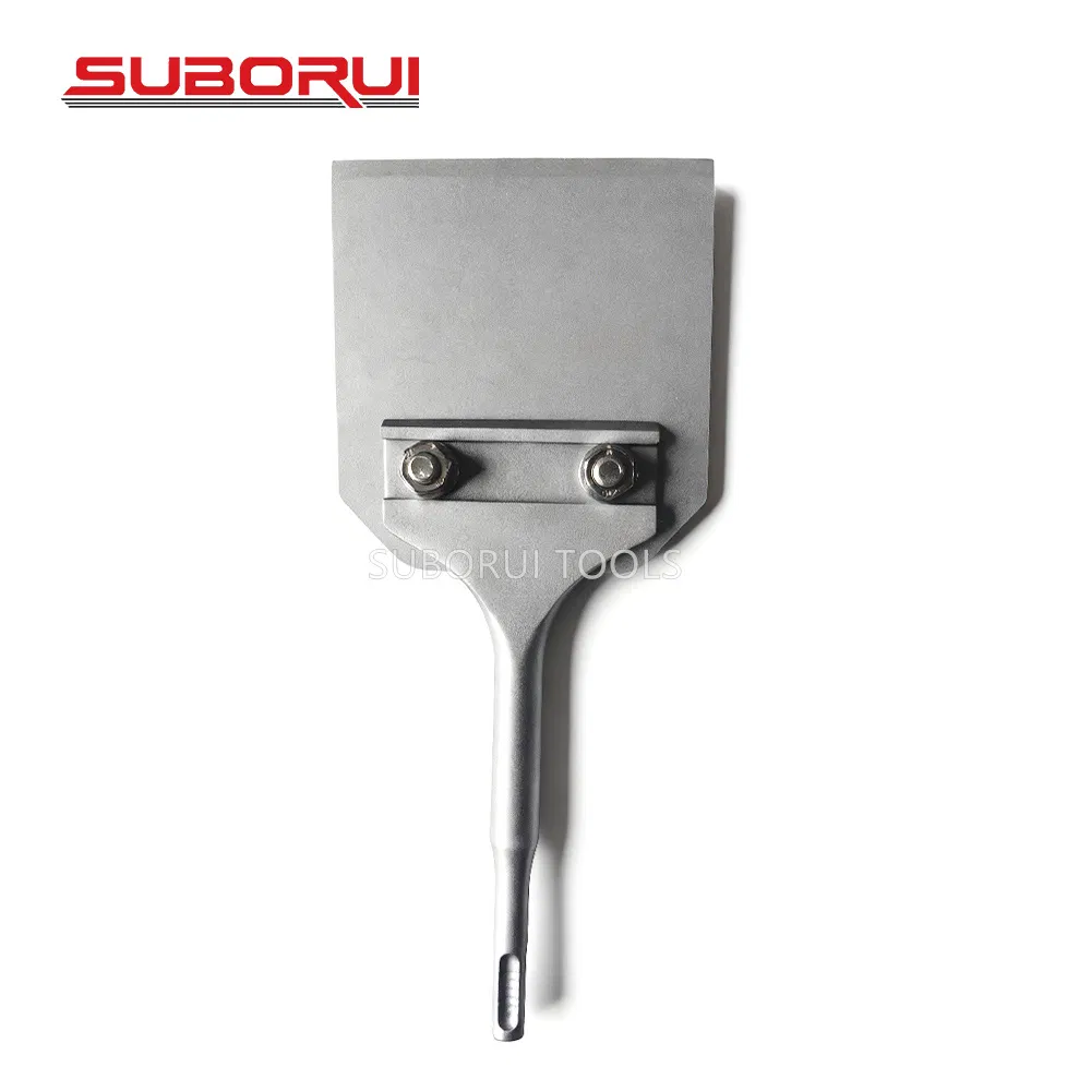 Suborui 4 Inch 265X100mm SDS Plus Floor Scraper with Repair Kit Emplacement Blade Tile Tool Thinset Removal Flat Chisel Bit