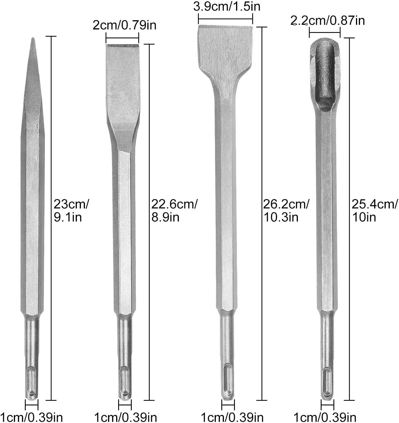 Premium SDS-Plus Pointed Carving Chisel for Precision Work