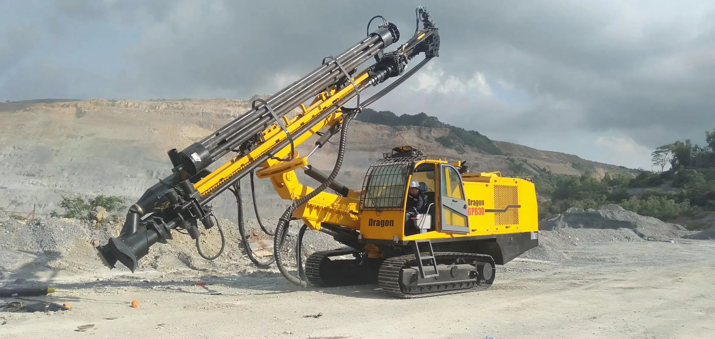 Hydraulic Crawler Truck Mounted DTH RC Down The Hole Hammer Rock Impact Drilling Rig Top Hammer Blasting Water Well Surface Vertical Shaft Drill