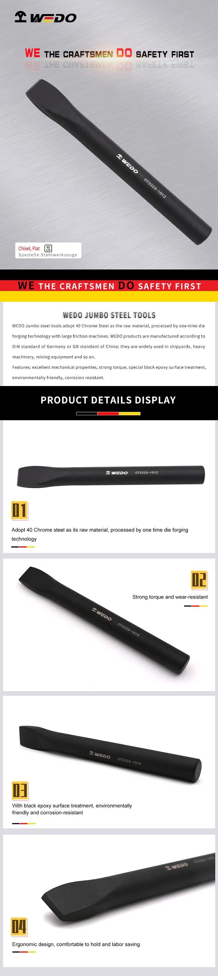 Special Steel Tool Flat Chisel Detail 1