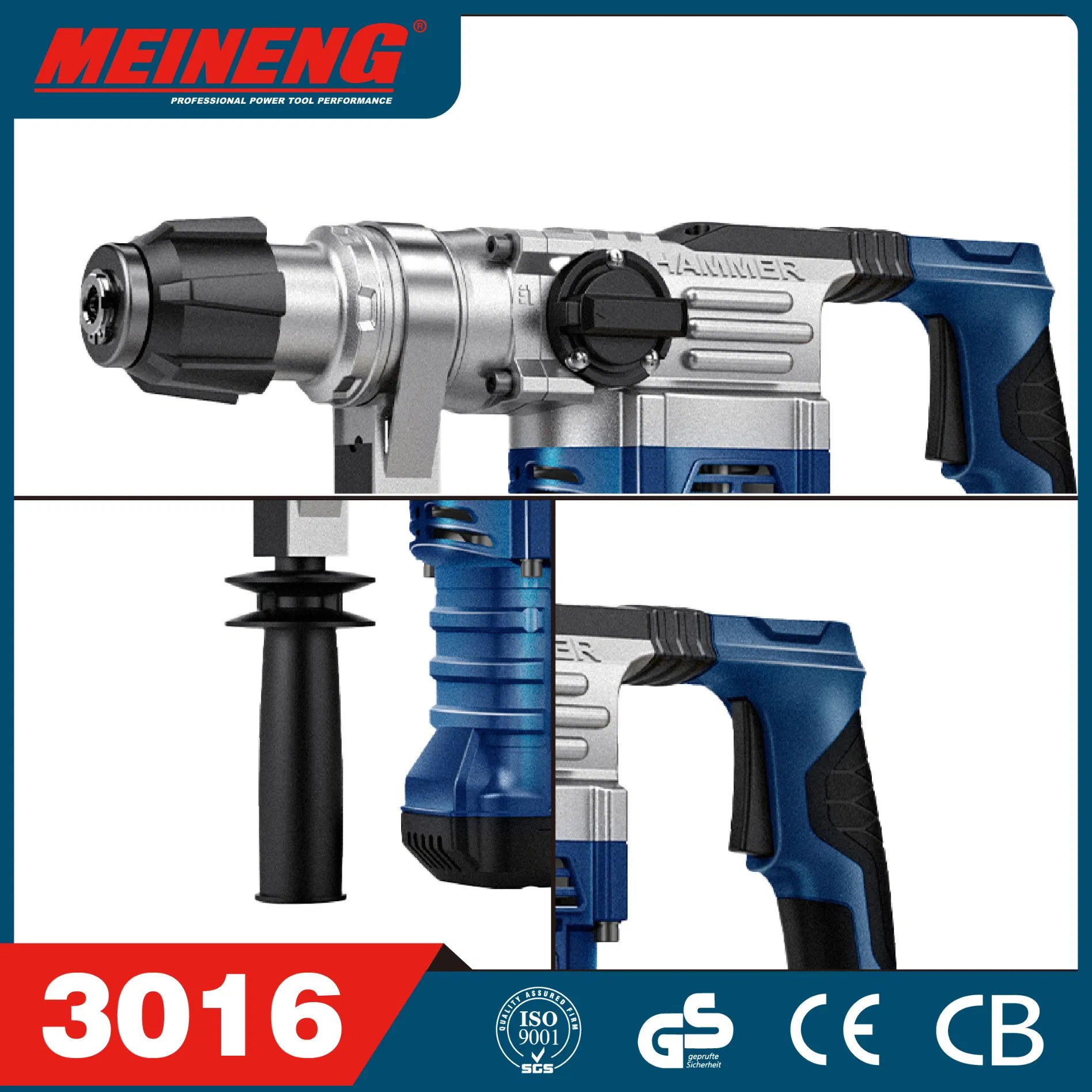 Heavy-Duty 3016 Rotary Hammer for Professional Construction Tasks