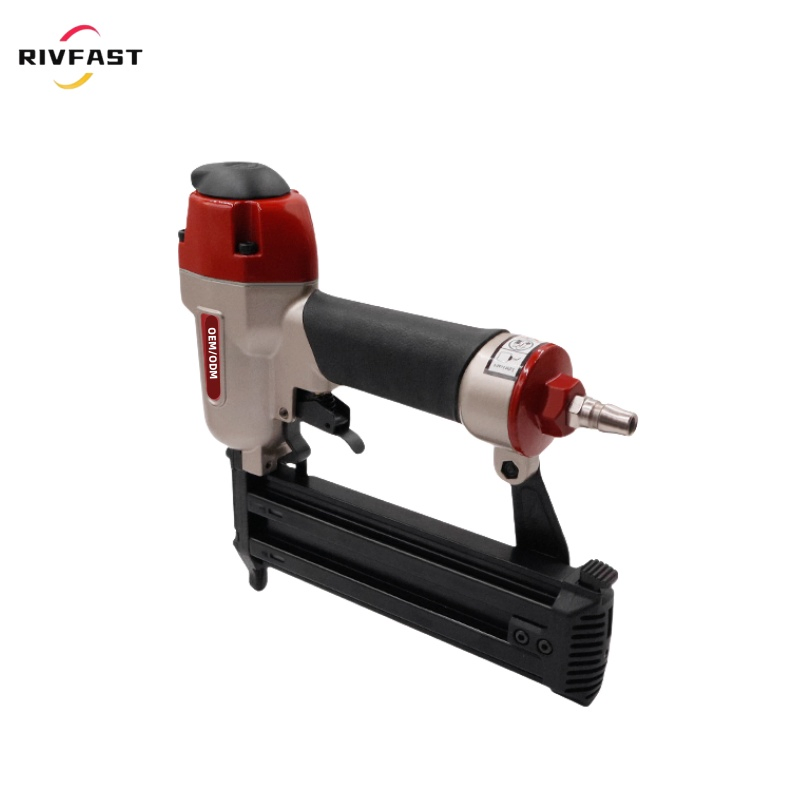 Industrial F50 18 Gauge Air Pneumatic Brad Nailer for Hardwood Floors and Furniture DIY Grade Framing Nail Gun for Woodwork