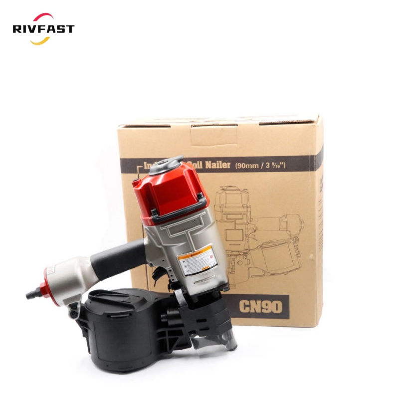 Cn90 Pneumatic Siding Nail Gun, Air Coil Nailer with Rapid Shooting Engine for Pallet, Crating, Wooden Case.