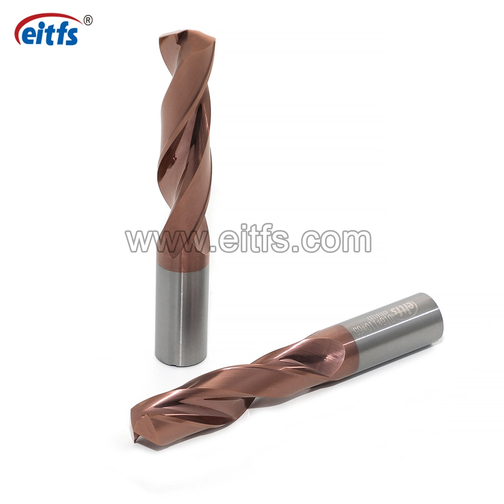 2 Flute CNC Tungsten Carbide Coolant 3D Tialn Coating Twist Drill Bit for Matel Stainless Steel