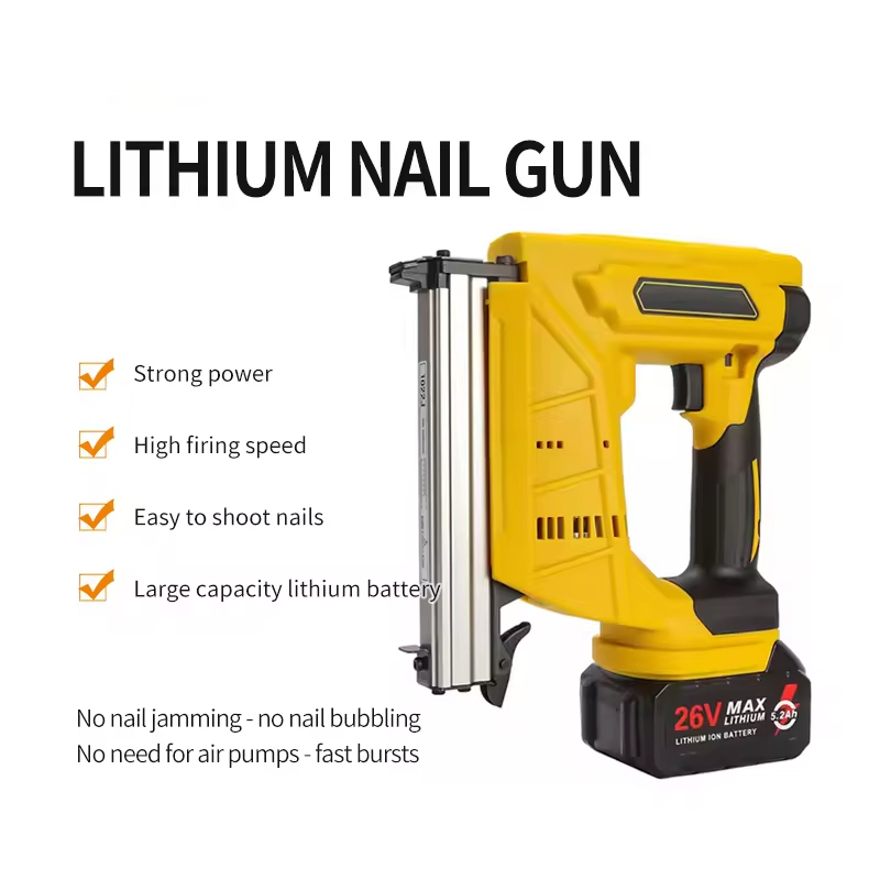 F30 Lithium Electric Staple Gun 2200ah Portable Nailing Tools Machine Straight Nail Gun for Wooding