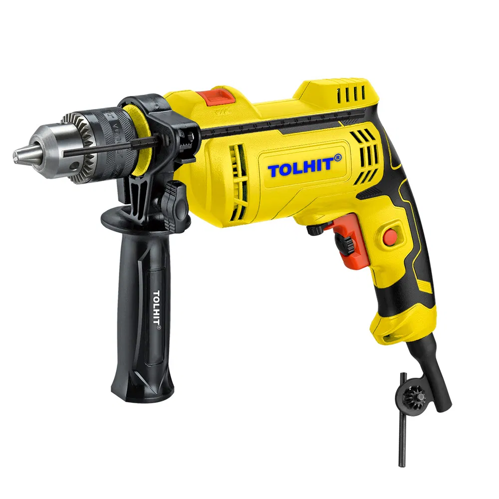 Tolhit Professional 750W Power 13mm 10mm 6mm Wood Concrete Steel Drilling Rotary Hammer Hand Drill Machine Portable Industrial Electric Impact Drill