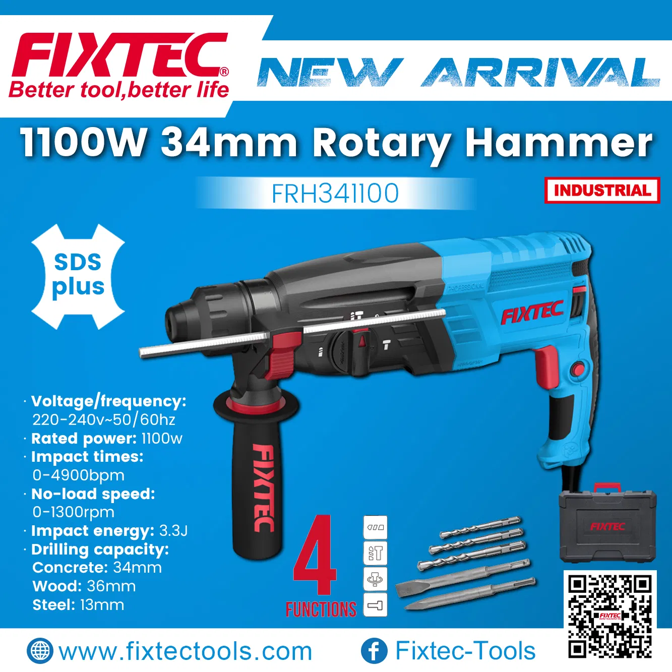 Fixtec Rotary Hammer Detail