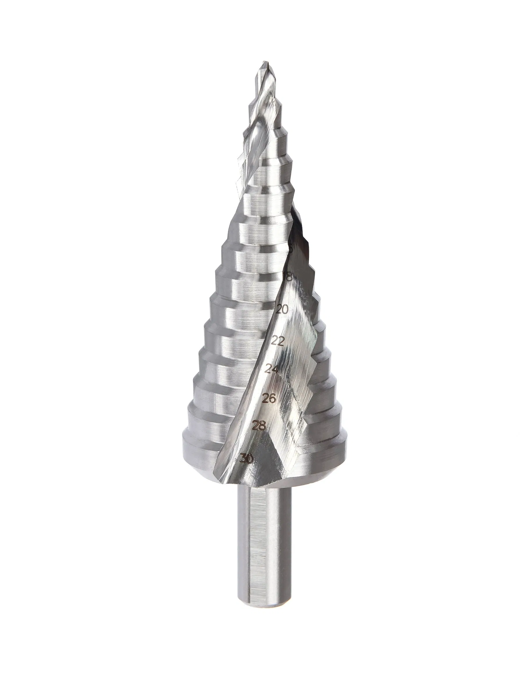 3PCC Step Drill Spiral Flute HSS M2 Step Drill Bit for Metal Drilling with Metric Round Shank