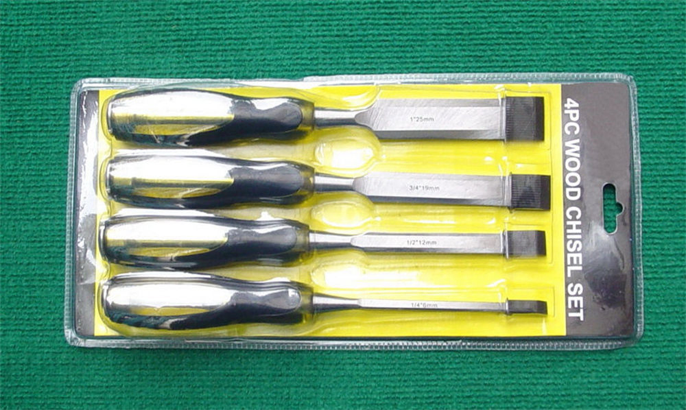 Versatile 4-Piece Wood Chisel Kit for Crafting Enthusiasts