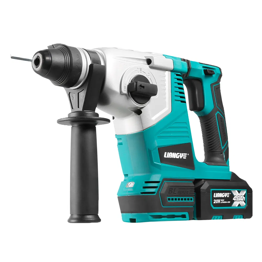 Liangye 3-in-1 Brushless Rotary Cordless Combination Hammer with Variable Speed Breaker Hammer Rotomartillo New Design Electric Tool