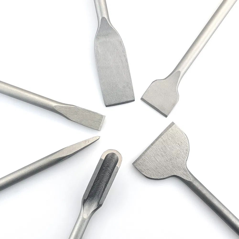 Sand Blasted Rotary Hammer Flat Point Spade SDS Plus Shank Chisel for Breaking Concrete Stone Tile Wall