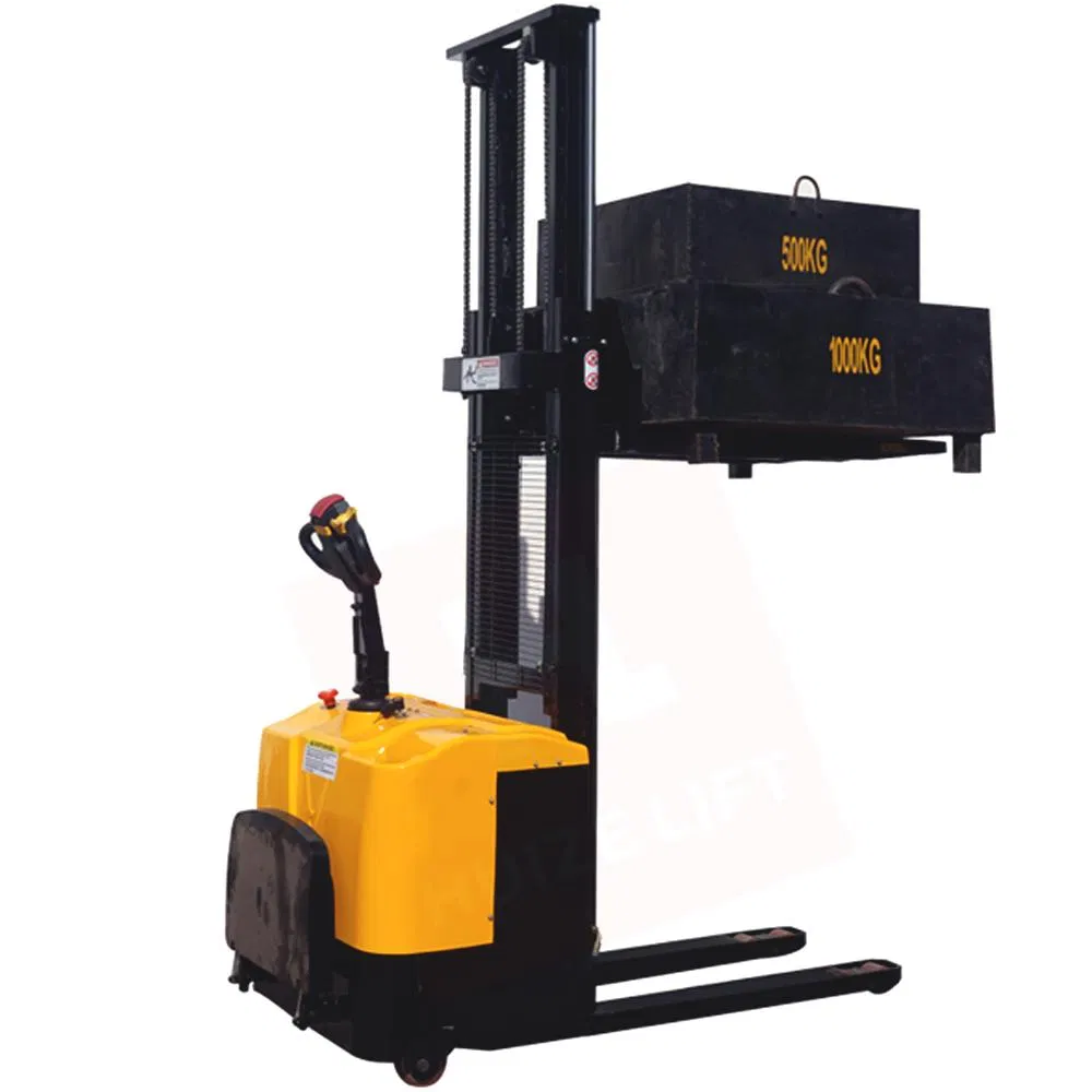 High Capacity Battery Powered Electric Pallet Stacker - 2m Lift Height, 500kg Load Capacity