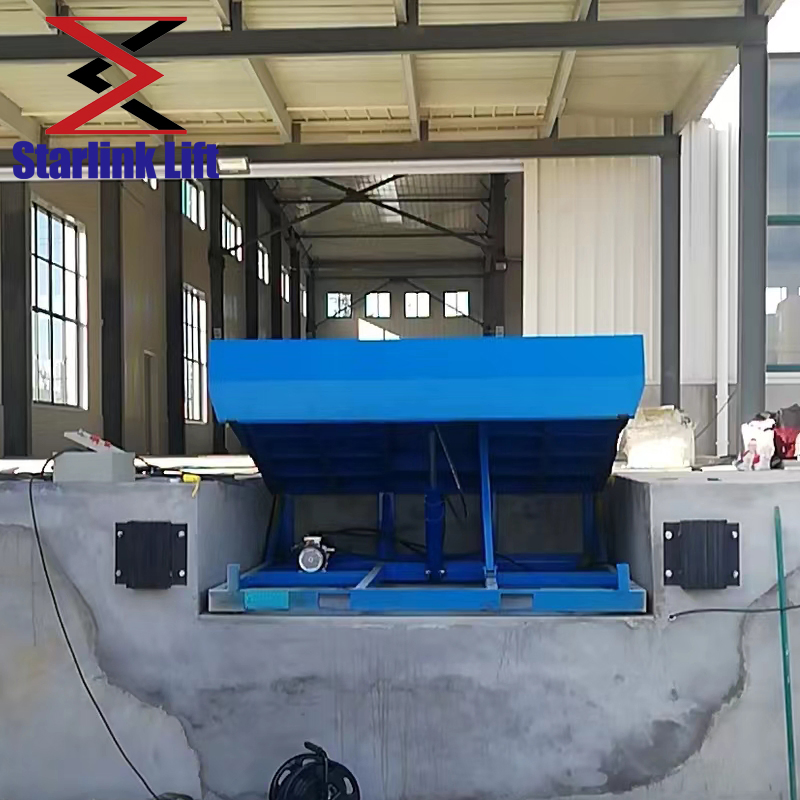 10t Automatic Fixed Portable Loading Dock Hydraulic Yard Ramp