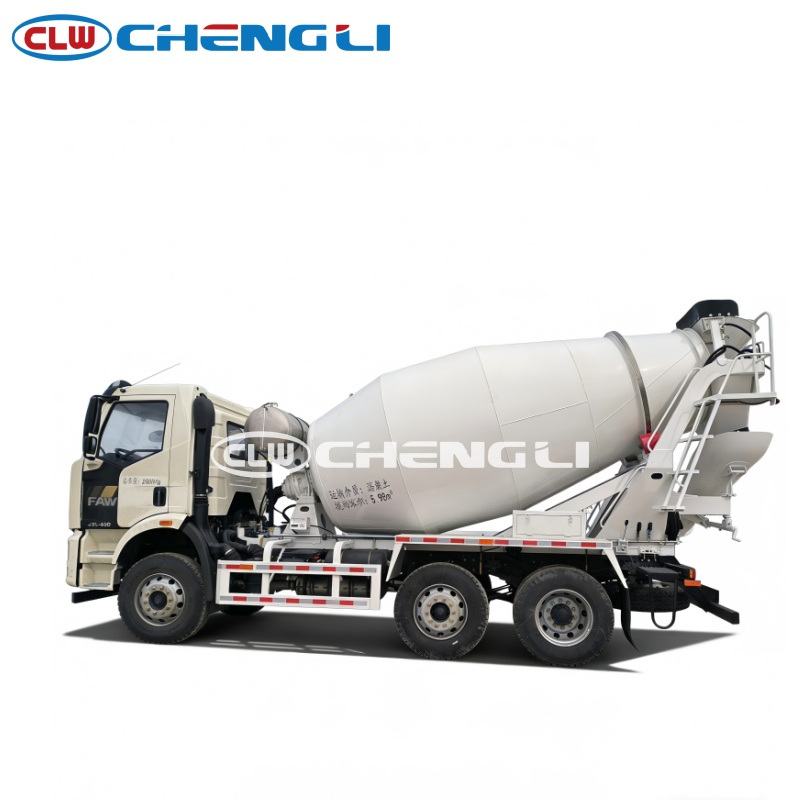 Factory Price FAW 25ton Concrete Mixer Truck 6m³ Drum 14.3ton Payload 243HP Diesel 6X2 Construction Truck