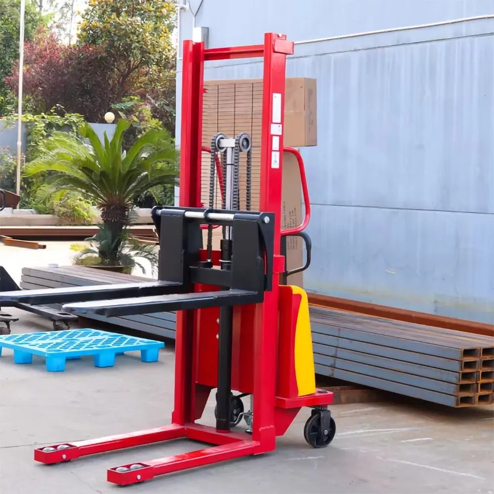 Heavy-Duty Semi-Electric Hydraulic Pallet Stacker for 2000kg Loads