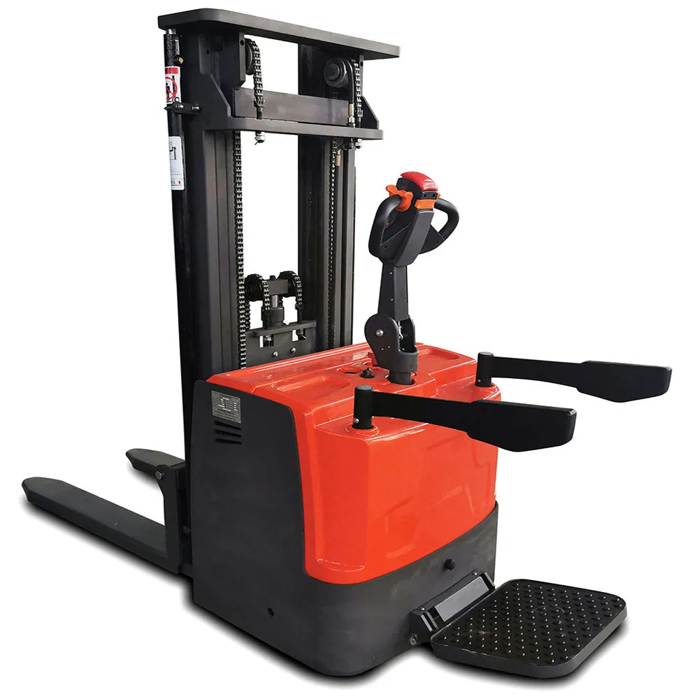 2 Ton Electric Stacker Hydraulic Fully Electric Pallet Stacker with Adjustable Forks