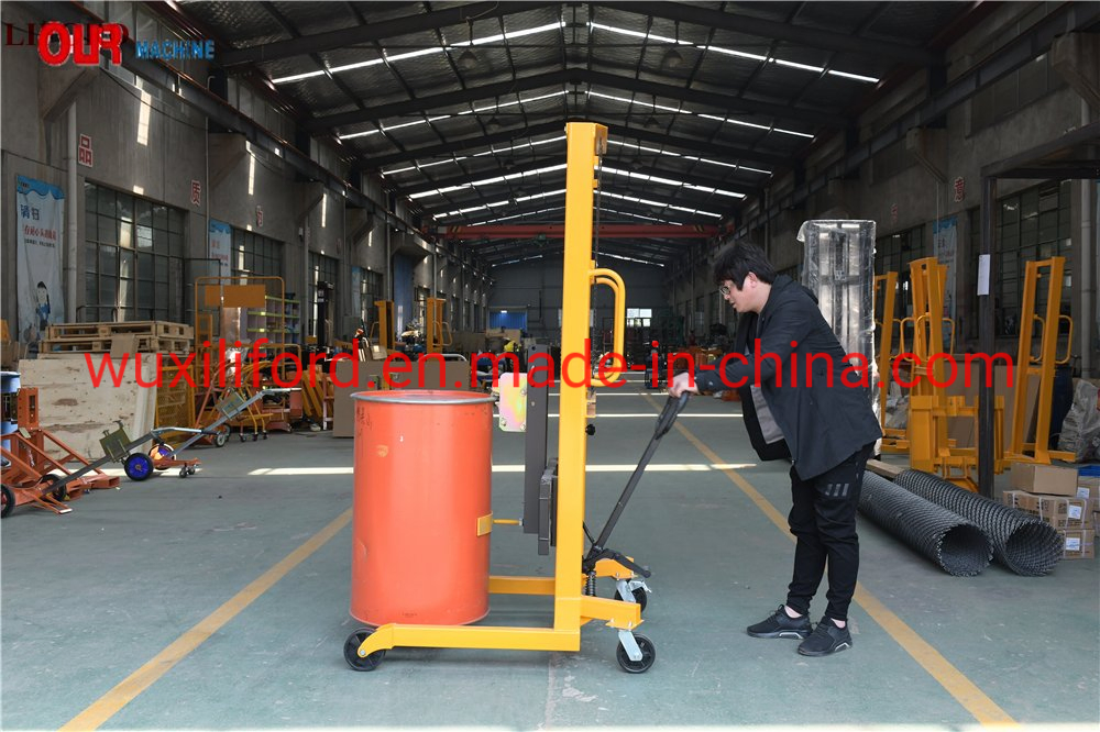 400kg Hydraulic Drum Stackers Manual Drum Lifter with Weighing Scale Dt400A-1