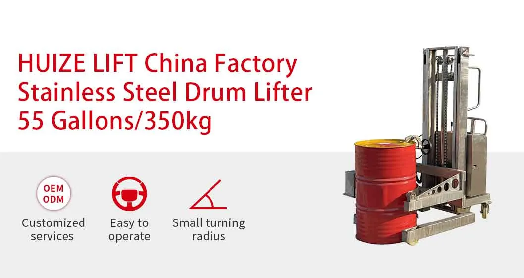 Oil Stacker 350kg Hydraulic Vertical Drum Lifter