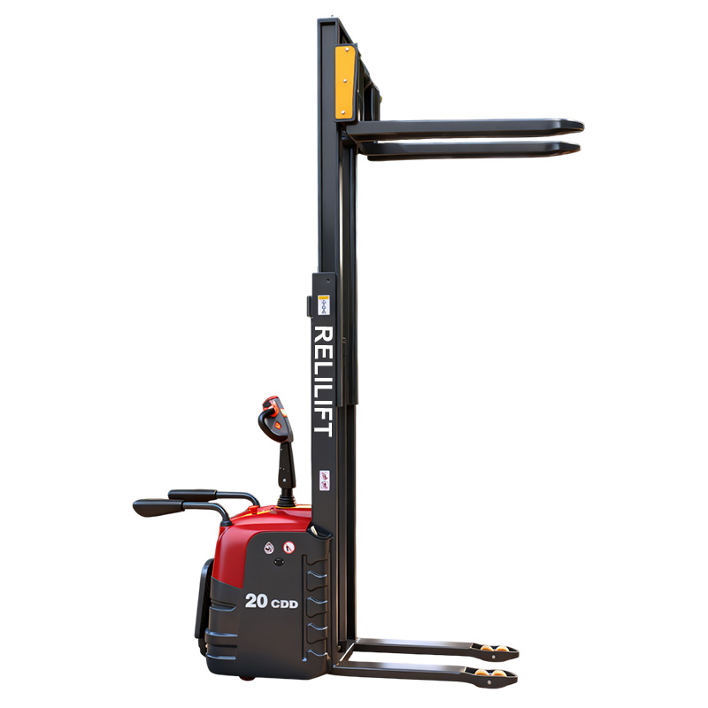 2t Mini Hydraulic Fully Self Pallet Lifter Restaurants Compact Rough Terrain Forklifts Electric Stacker