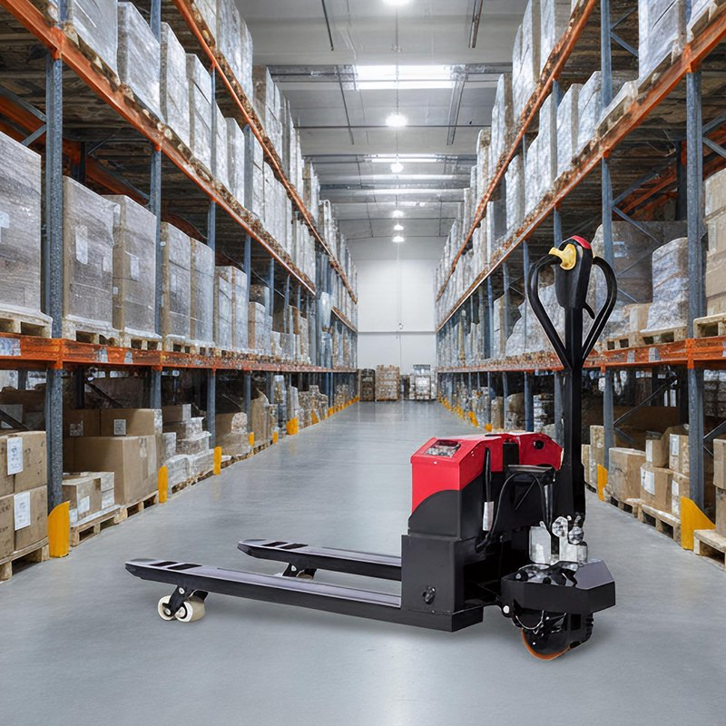1500kg Small Turning Radius Narrow Channel Electric Pallet Truck with CE Certification, Heavy-Duty Electric Pallet Truck with Weighing Function