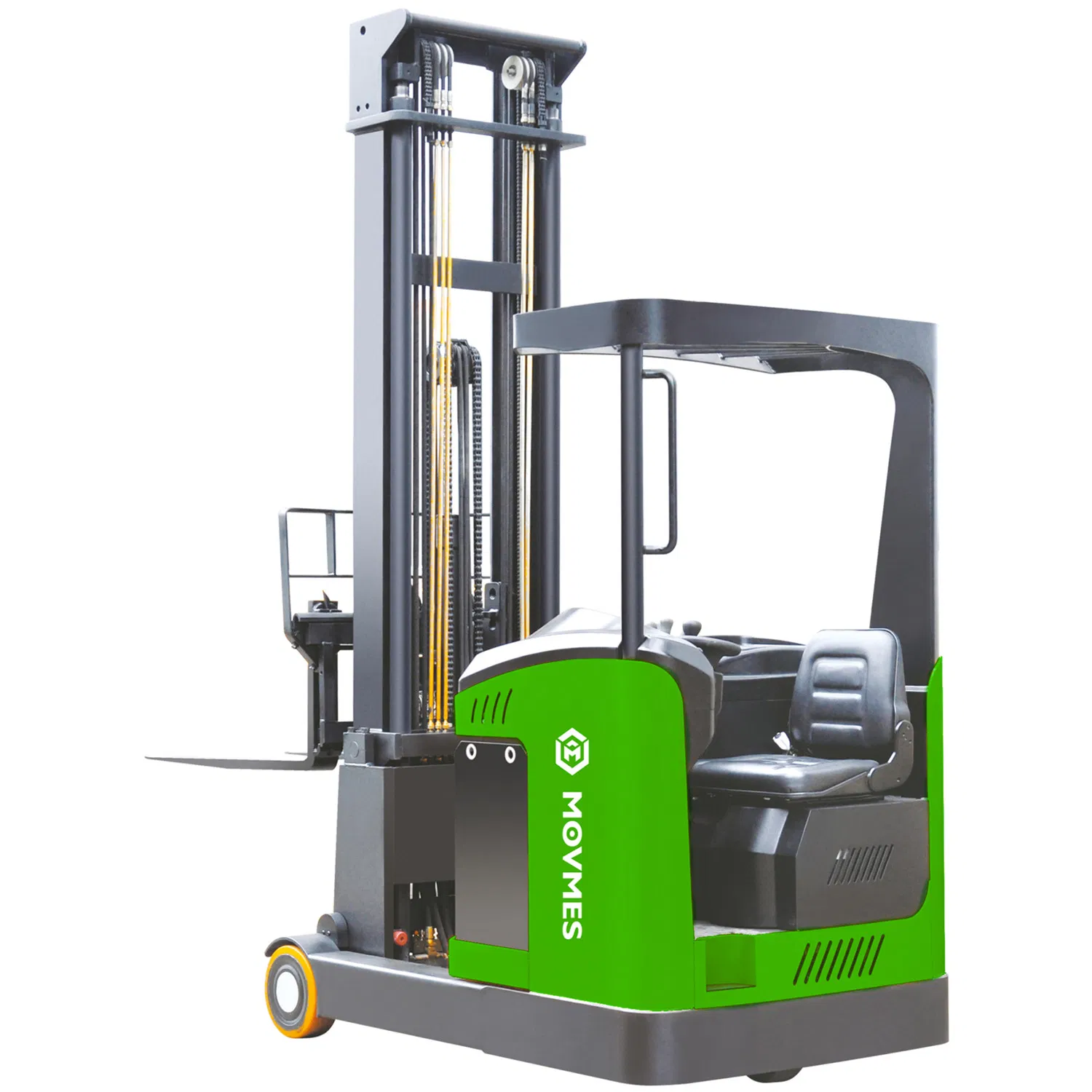 AC Motor 2t/2000kg/4000lb/4400lb 3 Wheel High/Very Narrow Aisle Reach Truck Forklift for Material Handling/Warehouse/Loading/Electric/Counterbalance/Side Loader