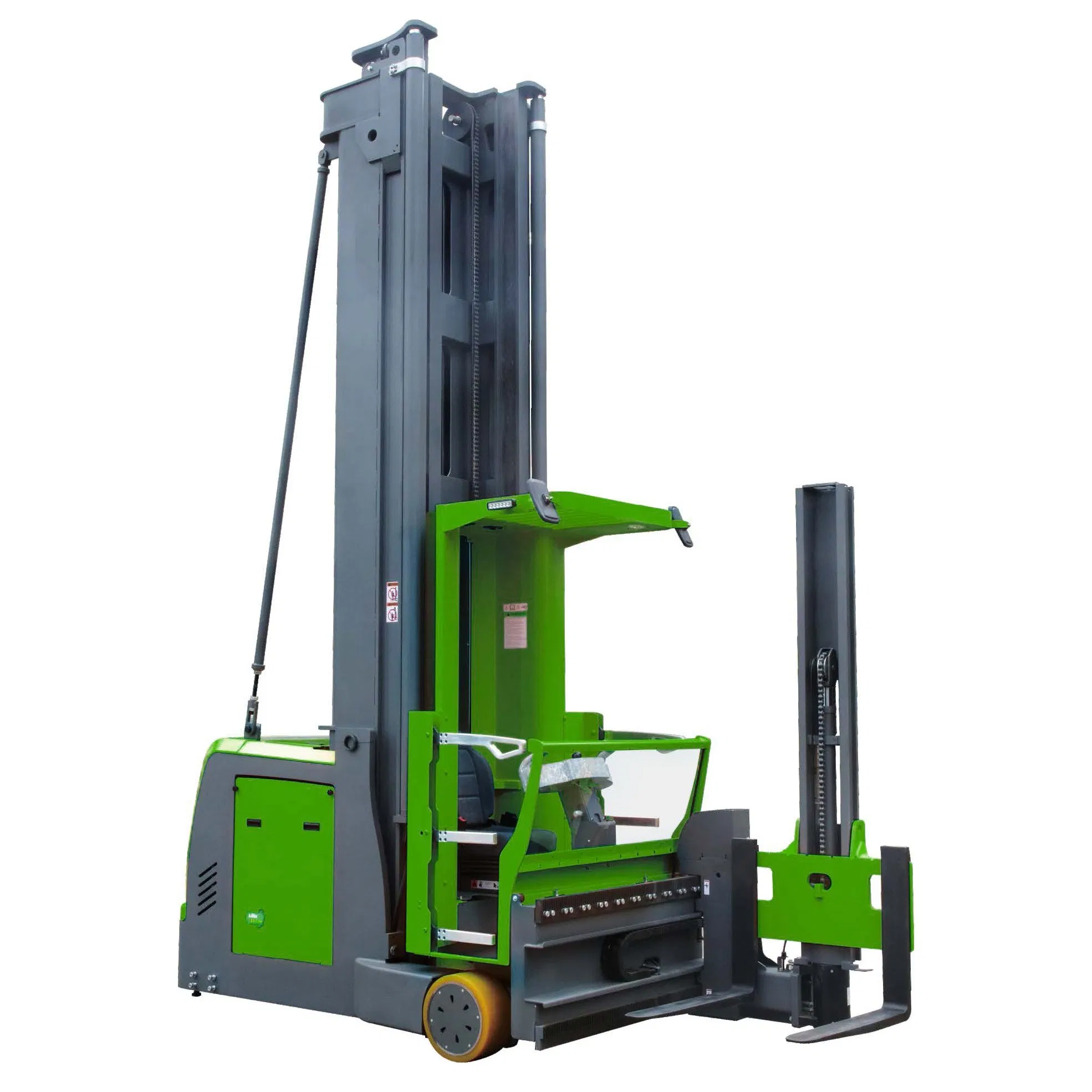 Chinese Movmes Opts15 1500kg 1.5ton/T Capacity with Scale Small Turning Radius Vna Man-up Tri-Lateral Stacker Electric Reach Truck Price for Forklift/Sale/Fork