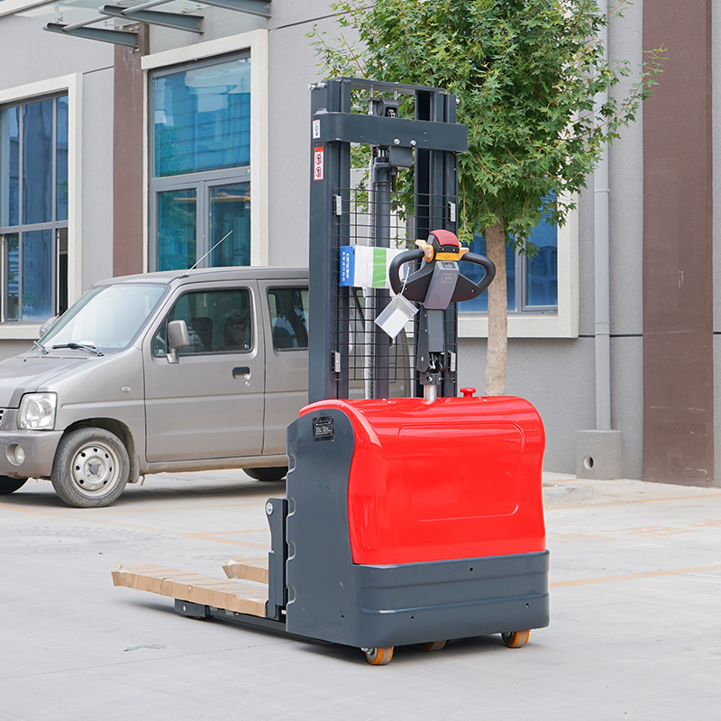 Fast Shipping Lifting Semi Electric Stackers Pallet Stacker Walking Type Electric Stacking Truck Forklift