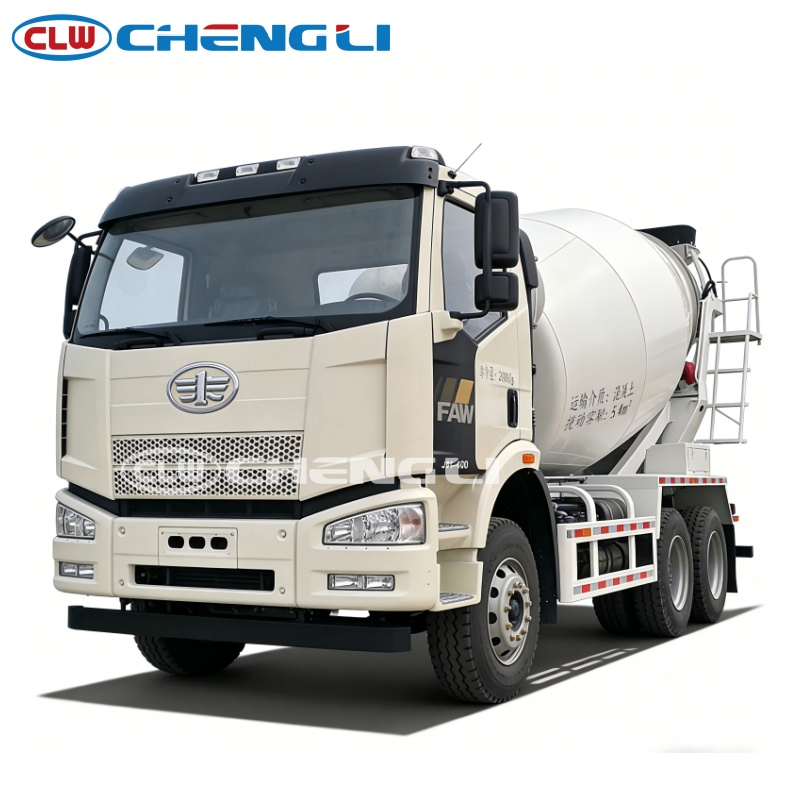 Factory Price FAW 25ton Concrete Mixer Truck 6m³ Drum 14.3ton Payload 243HP Diesel 6X2 Construction Truck