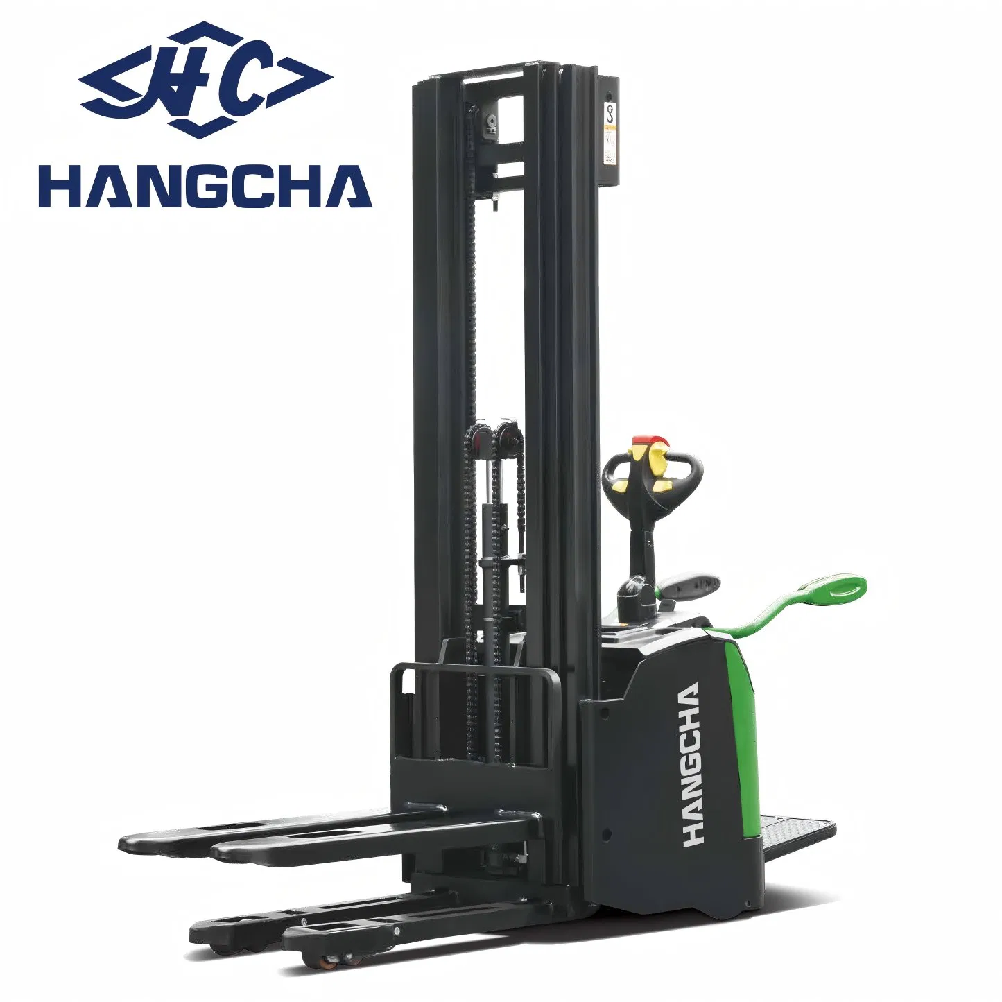 Hangcha a Series High Range Stand-on Pallet Stacker - 1.2t-1.6t with Initial Lift for Warehouse Logistics