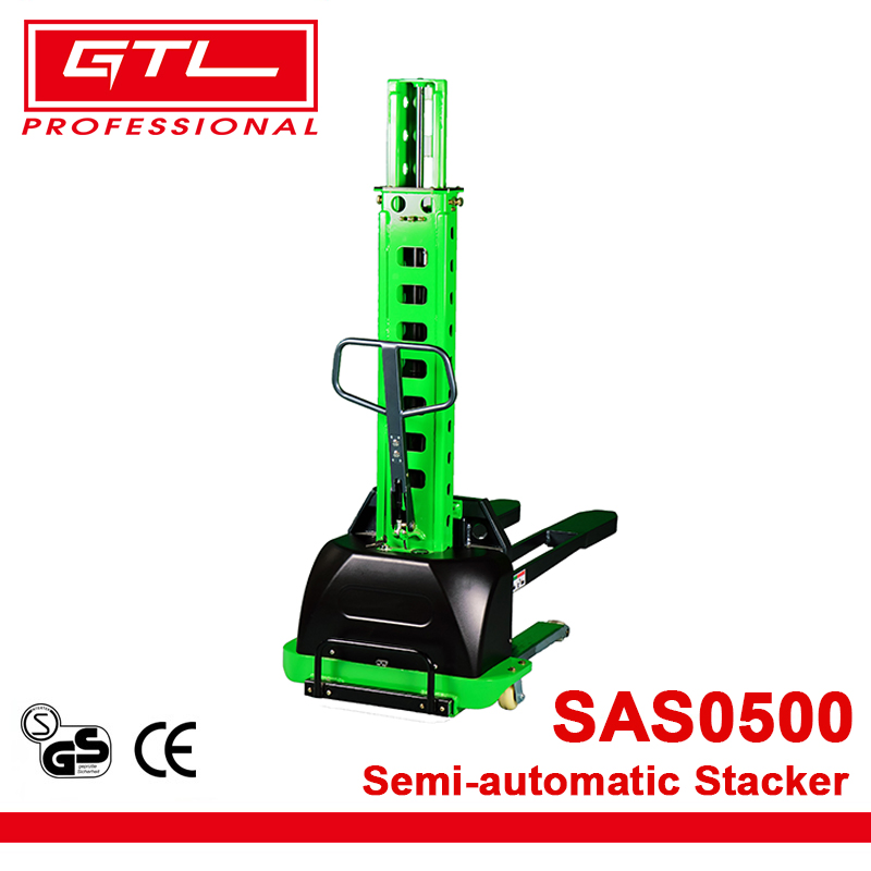 500kg Electric Pallet Stacker Pallet Jack Truck Semi-Automatic Stacker (SAS0500)
