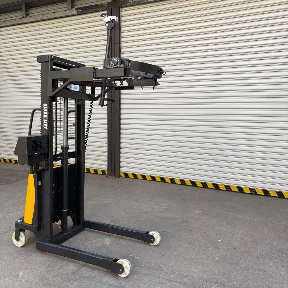 Weighing Drum Carrier 2000mm Lifting Height Hydraulic Drum Lifter with Drum Grab