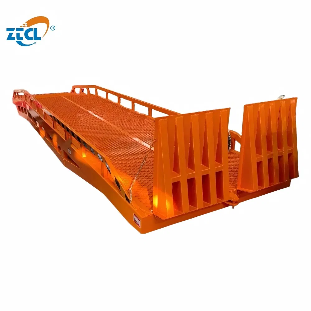 6-15ton Adjustable Height Container Hydraulic Mobile Loading Dock Yard Unloading Ramps Dock Ramp Yard Ramp for Forklift Truck Warehouse