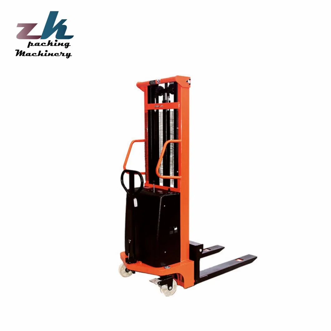 Semi Automatic Electric Powered Fork Stacker 1.5ton 3meter Semi-Electric Pallet Stacker for Material Handling 10% off