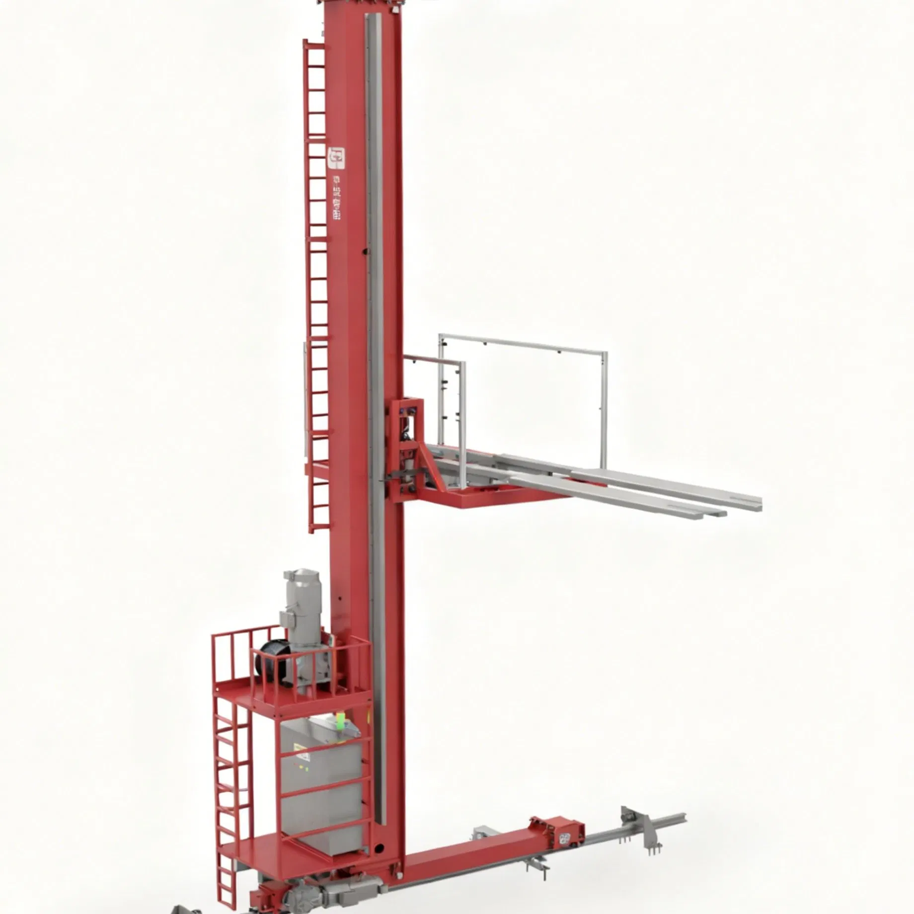 2000kg 5.0m High Lift Pallet Stacker with Stable Mast Support Frame