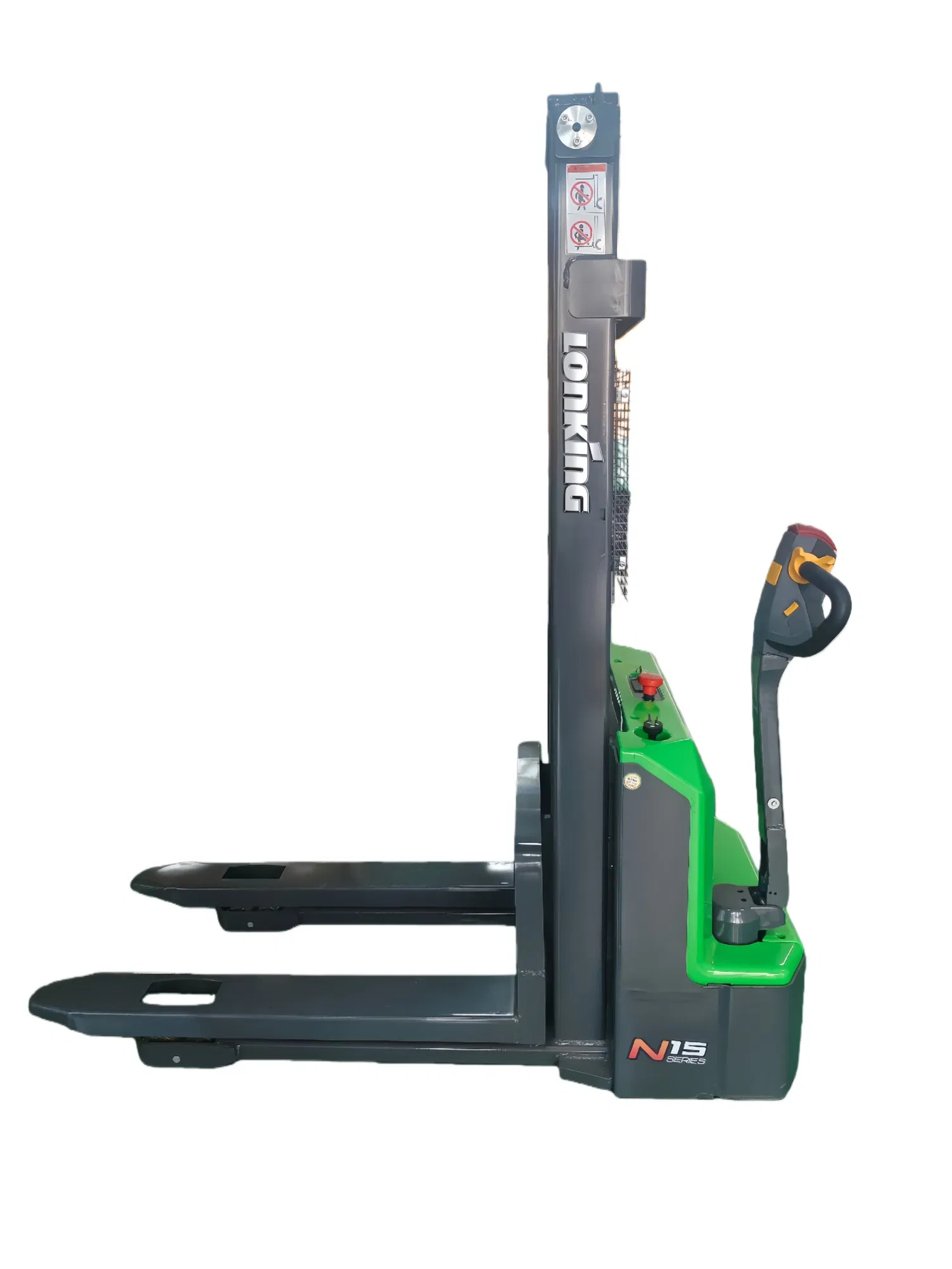 High-Lift Heavy-Load Forward-Tilt Resistant 1.5 Ton Pallet Stacker Truck for Logistics Stations