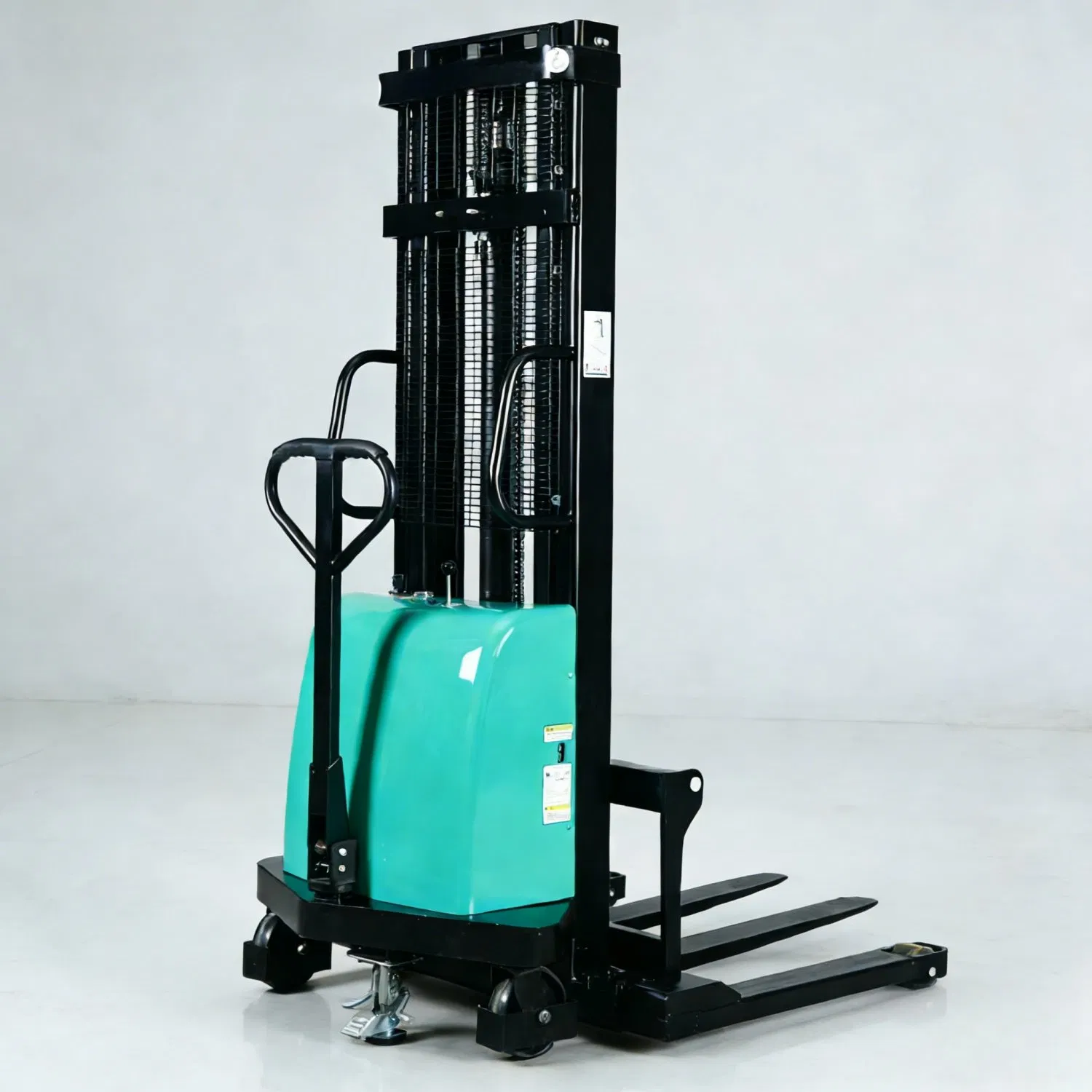 1000kg 1500kg Lift Pallet Stacker High Efficiency Lightweight Semi Electric Pallet Stacker