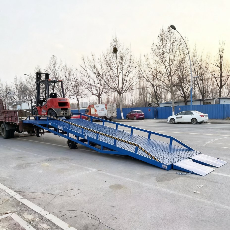Mobile Dock Ramp for Shipping Container and Truck Loading Mobile Dock Ramp Container Loading Ramp Mobile Yard Ramp 8 T 10 T 12 T 14 T 16 T